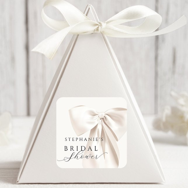 White Bow Bridal Shower Sticker (Creator Uploaded)