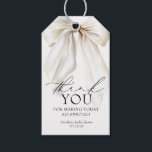White Bow Favours Bridal Shower Thank You  Gift Tags<br><div class="desc">Add a Romantic Touch with These Elegant White Bow Thank You Tags. Delicately adorned with a graceful white satin bow and a heartfelt message — “Thank you” and “For making today so special” — these favour tags bring timeless charm to your celebration. Ideal for bridal showers, weddings, baby showers, or...</div>