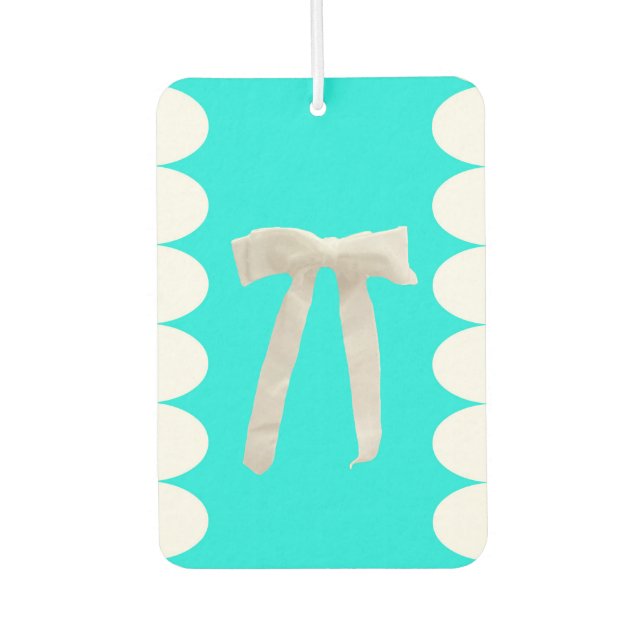 White Bow Luxury Car Air Freshener (Front)