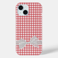 White Bow On Red and White Gingham
