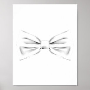 White Bow Tie For Weddings And Special Occasions Poster
