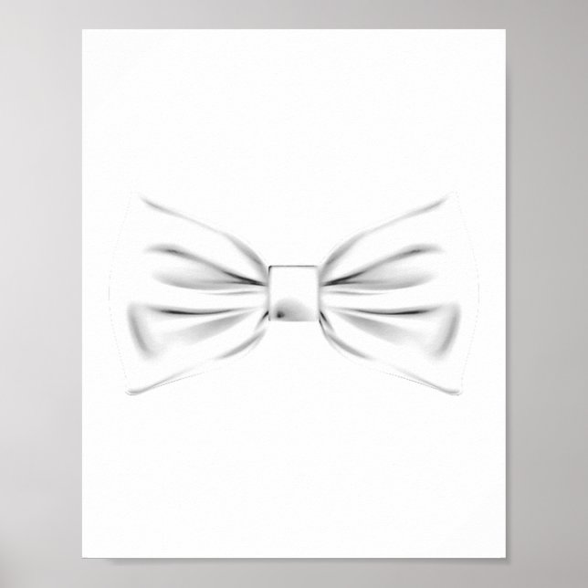 White Bow Tie For Weddings And Special Occasions  Poster (Front)