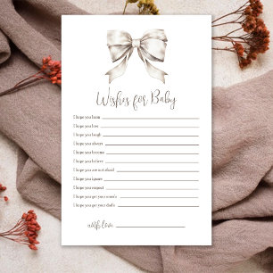 White Bow Vintage Wishes for baby game