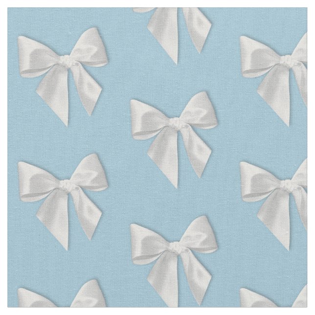 White Bows Fabric (Close Up)