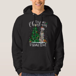White Boxer Christmas Lights Funny Pajama Dog Love Hoodie