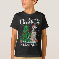 White Boxer Christmas Lights Funny Pajama Dog Love