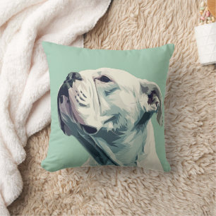White Boxer Cushion
