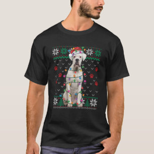 White Boxer Dog Christmas Ugly Sweater Boxer Lover