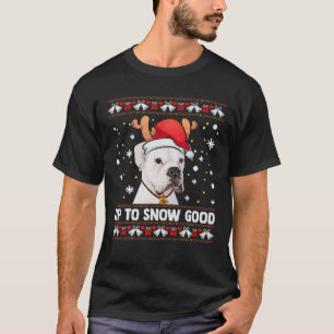 White Boxer Dog Santa Ugly Christmas Sweater Funny
