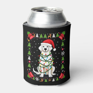 White Boxer Dog Ugly Christmas Sweater Funny Xmas  Can Cooler