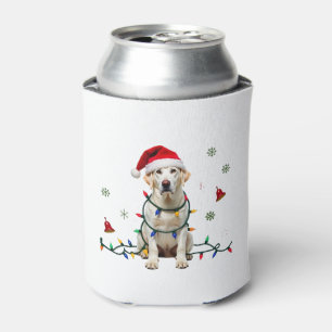 White Boxer Dog Ugly Christmas Sweater Funny Xmas  Can Cooler