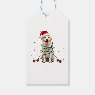 White Boxer Dog Ugly Christmas Sweater Funny Xmas  Gift Tags