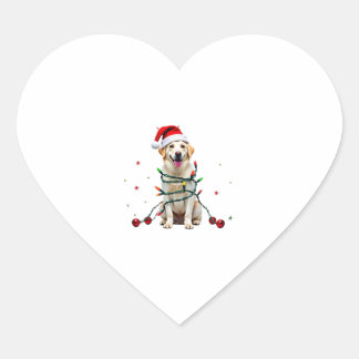 White Boxer Dog Ugly Christmas Sweater Funny Xmas  Heart Sticker