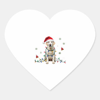 White Boxer Dog Ugly Christmas Sweater Funny Xmas  Heart Sticker
