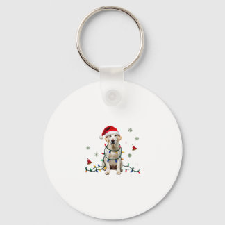 White Boxer Dog Ugly Christmas Sweater Funny Xmas  Key Ring