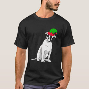 White Boxer Elf Dog Lover Merry Christmas Xmas Hol T-Shirt