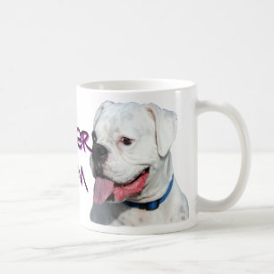 White Boxer Mum mug