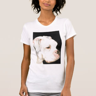 "White Boxer Profile" Art Reproduction T-shirt