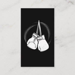 White Boxing Gloves Boxer Business Card