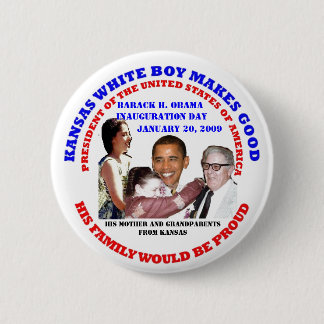 WHITE BOY MAKES GOOD. 6 CM ROUND BADGE