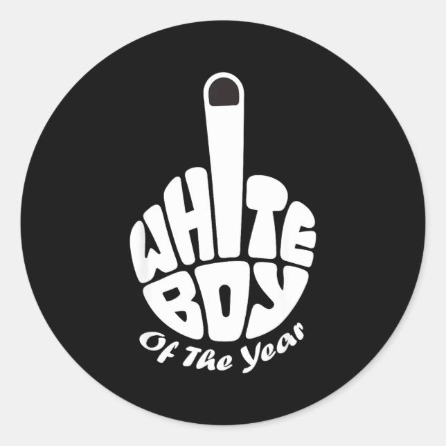 White Boy Of The Year  Classic Round Sticker (Front)