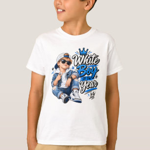 White Boy Of The Year Streetwear Kid Design T-Shirt
