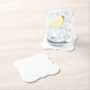 White Bracket Paper Coaster