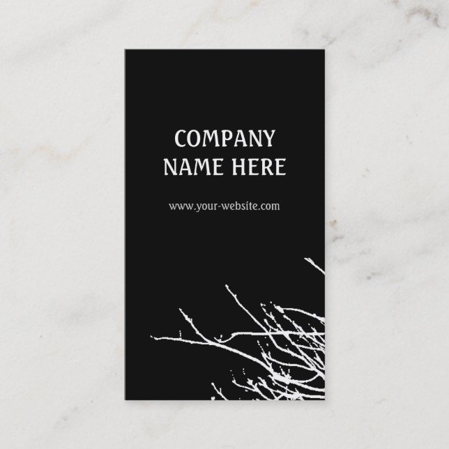 White Branches Business Card (Front)