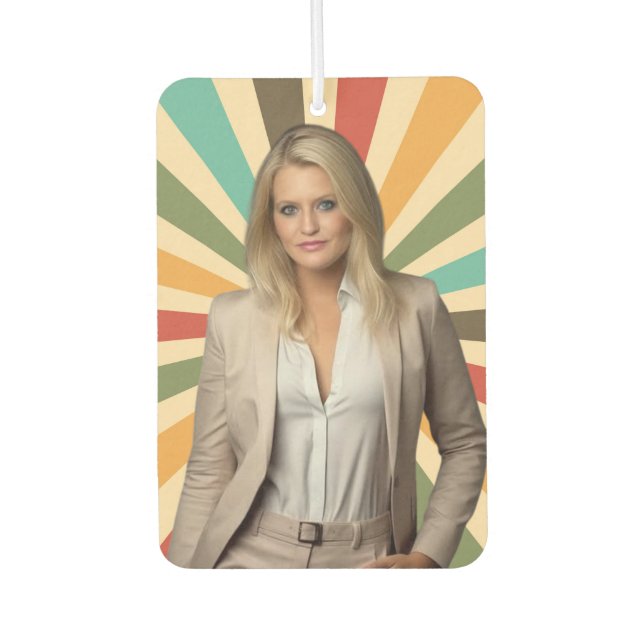 White Brand Car Air Freshener (Front)