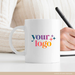White Branded Modern Custom Logo Coffee Mug