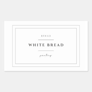 White Bread Food Label Stickers