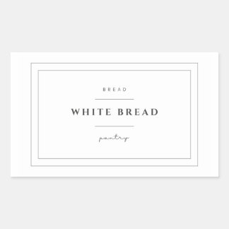 White Bread Food Label Stickers