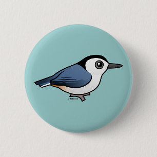 White-breasted Nuthatch 6 Cm Round Badge