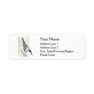 White-Breasted Nuthatch Address Labels