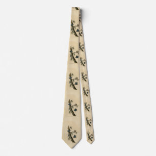 White Breasted Nuthatch Audubon's Birds of America Tie