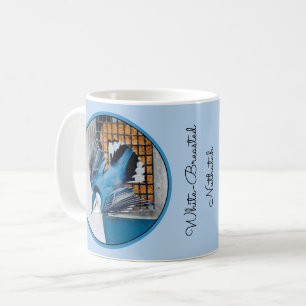 White-Breasted Nuthatch in Snow - Original Photo Coffee Mug