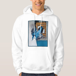 White-Breasted Nuthatch in Snow - Original Photo Hoodie