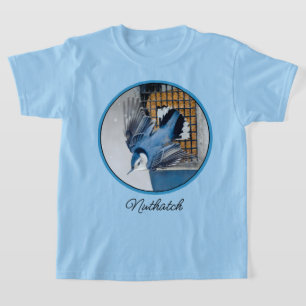 White-Breasted Nuthatch in Snow - Original Photo T-Shirt