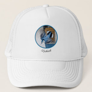 White-Breasted Nuthatch in Snow - Original Photo Trucker Hat