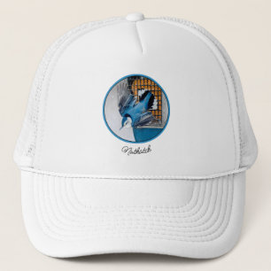 White-Breasted Nuthatch in Snow - Original Photo Trucker Hat
