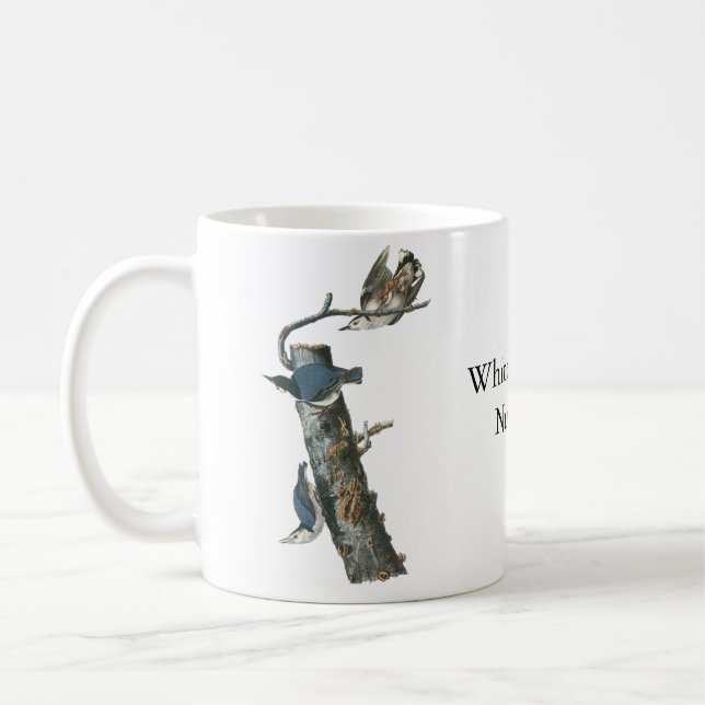 White-breasted Nuthatch, John Audubon Coffee Mug (Left)
