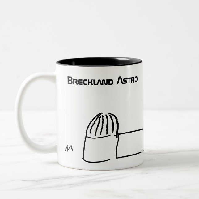 White Breckland Astro Mug (with text) (Left)