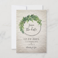 White Brick Inspired Botanical Save The Date