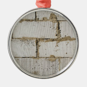 White Brick Metal Tree Decoration