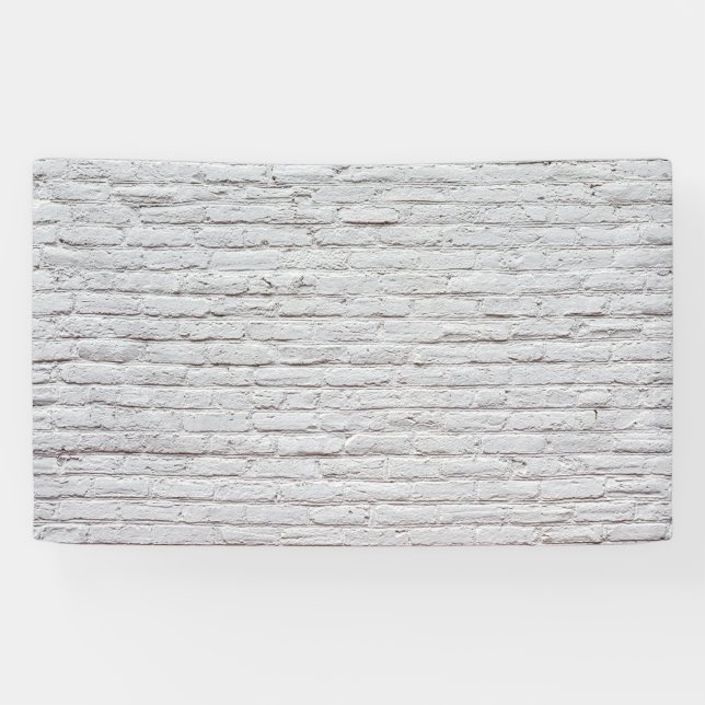 White Brick Wall Background Banner (Horizontal)