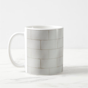 White brick wall coffee mug