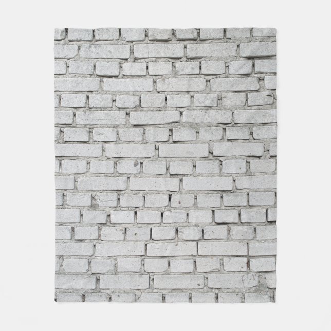 WHITE BRICK WALL FLEECE BLANKET (Front)