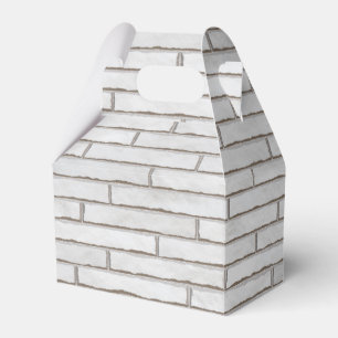 White Brick Wall Pattern Favour Box