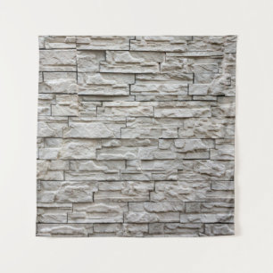 White brick wall pattern texture tapestry