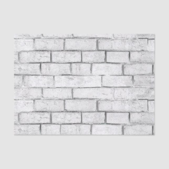 White Brick Wall Pattern Tissue Paper (Front)